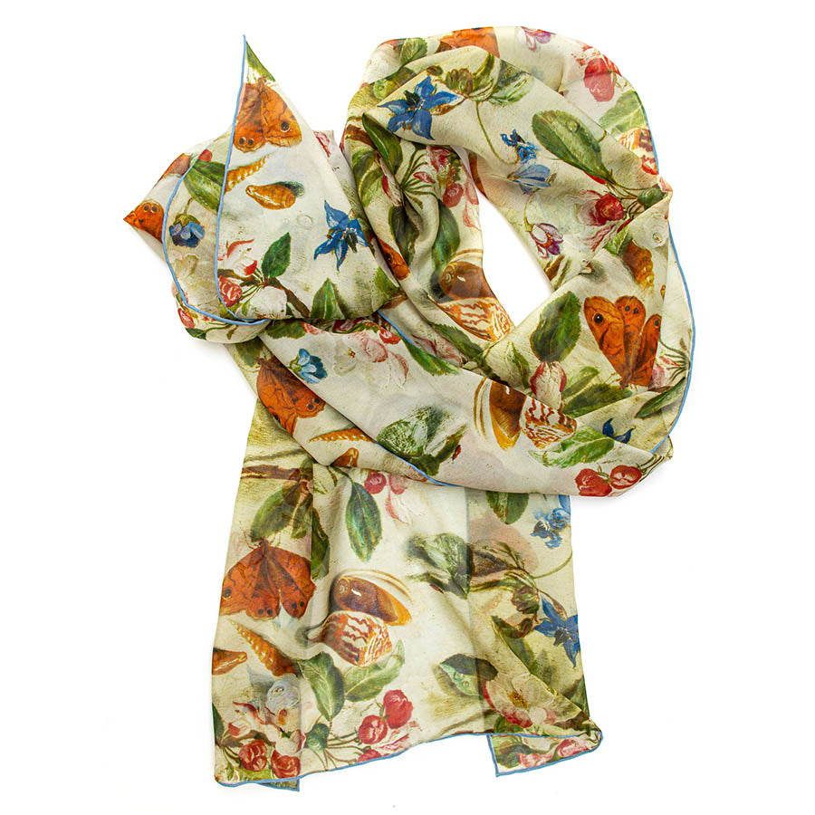 Van Kessel Apple Blossom Chiffon Scarf - Detail