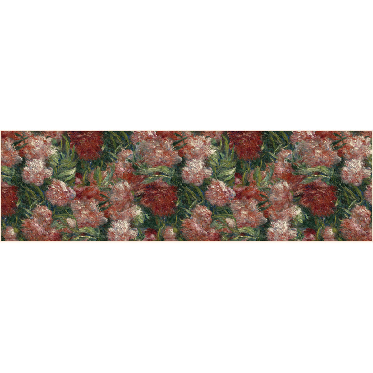 Renoir Peony Chiffon Scarf - Flat