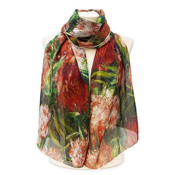 Renoir Peony Chiffon Scarf