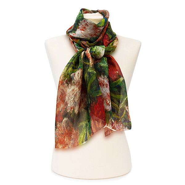 Renoir Peony Chiffon Scarf - Style 2