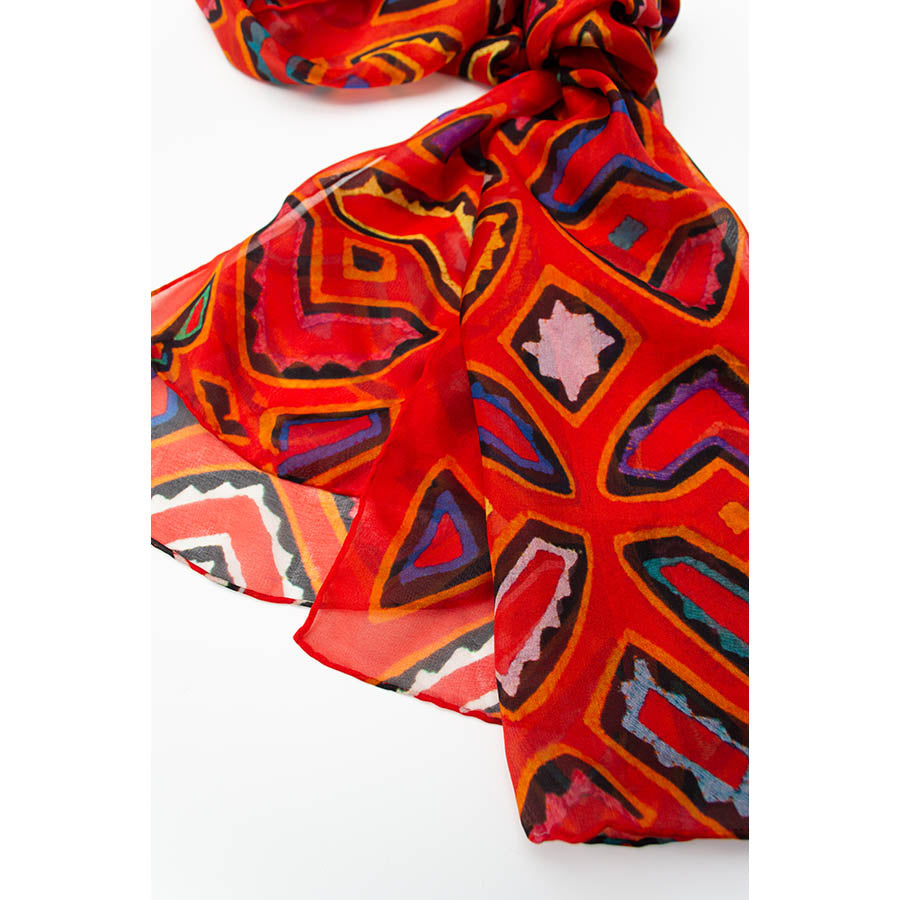 Butterflies Chiffon Scarf - Detail