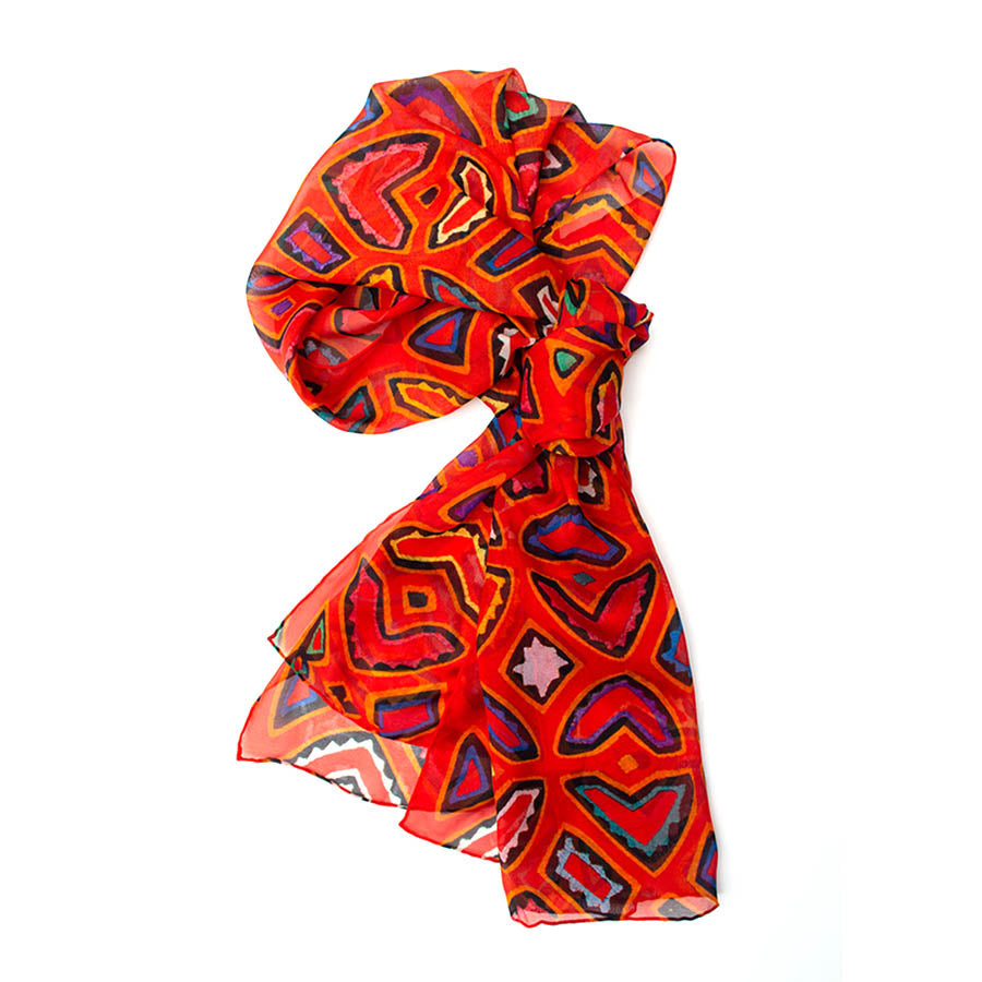 Butterflies Chiffon Scarf - Twist