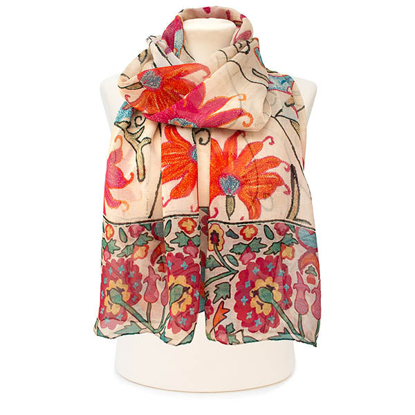 Suzani Blossom Chiffon Scarf