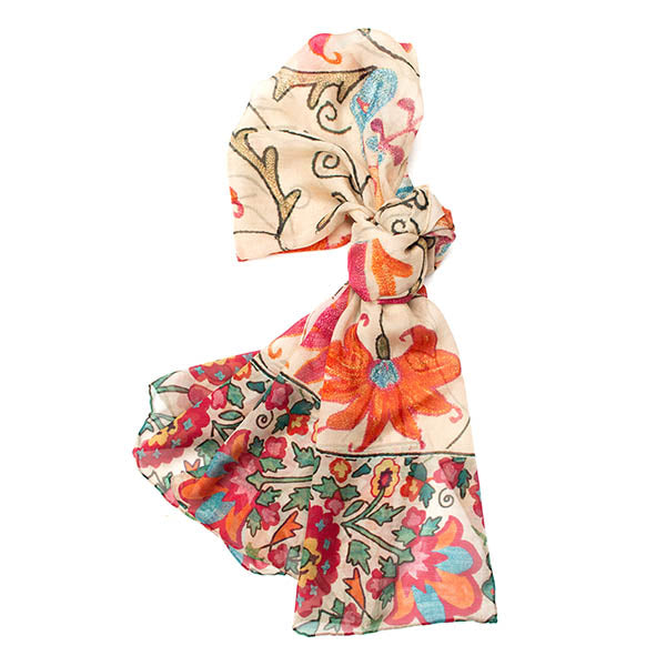 Suzani Blossom Chiffon Scarf