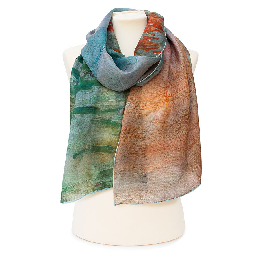 Monet Sunrise Silk Habotai Scarf - Style 1