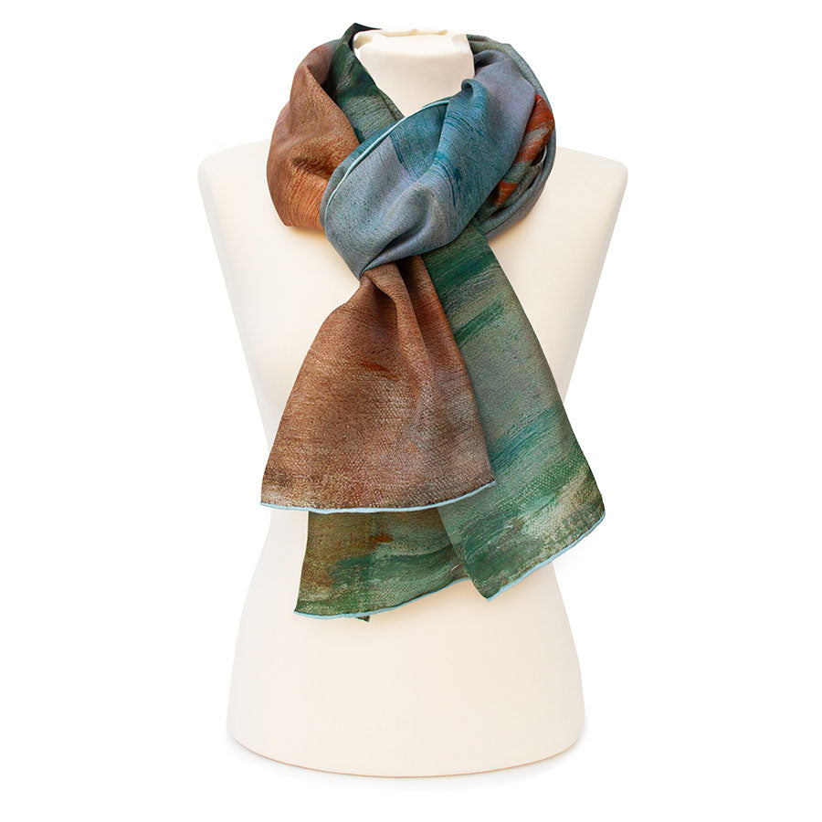 Monet Sunrise Silk Habotai Scarf - Style 2