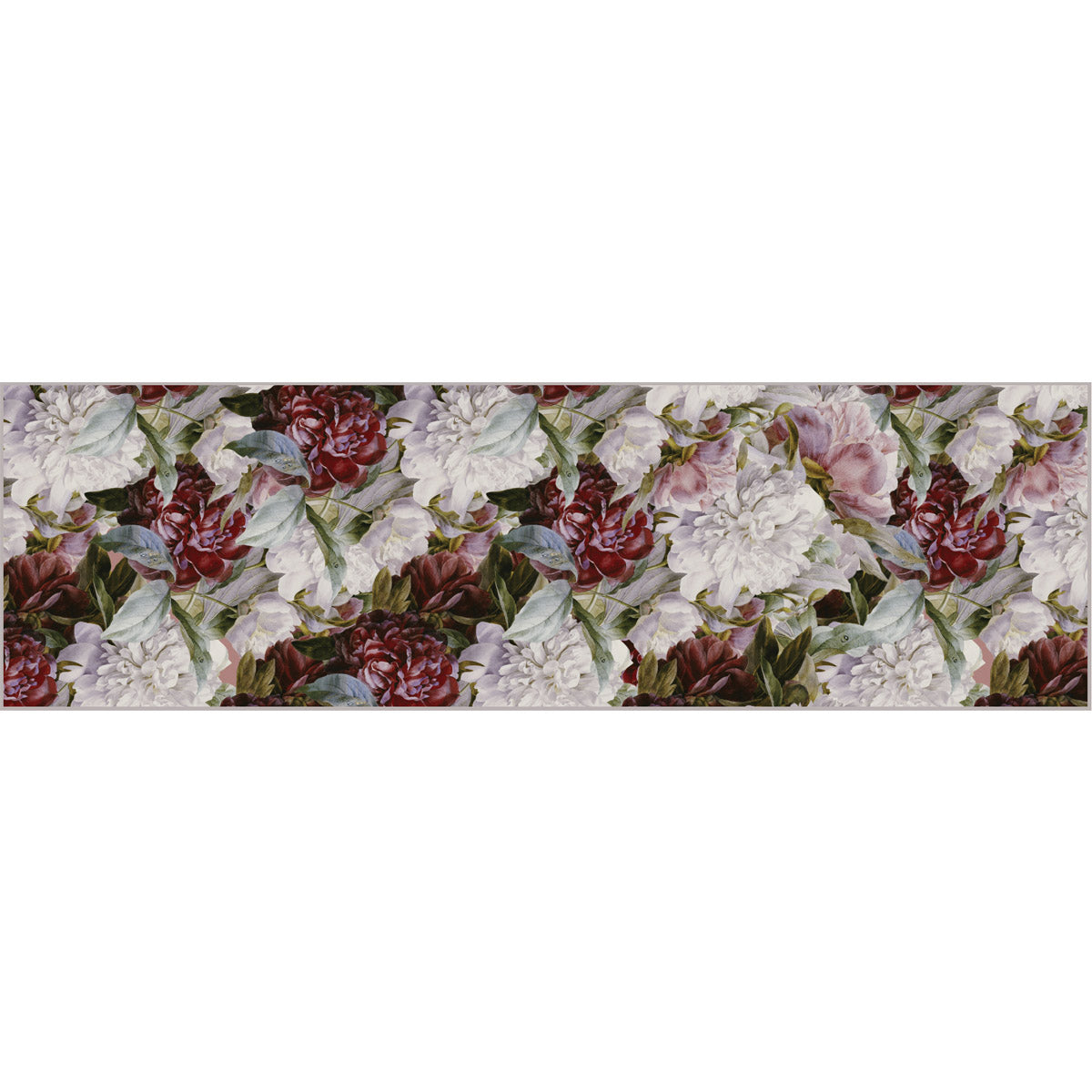Redouté Peony Silk Habotai Scarf - Flat