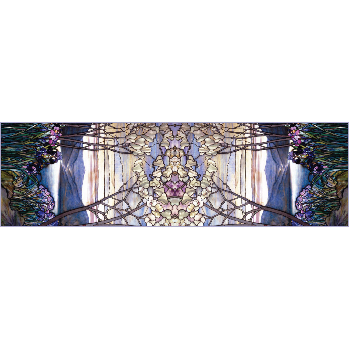 Tiffany Landscape Silk Habotai Scarf - Flat