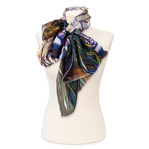 Tiffany Landscape Silk Habotai Scarf - Style 2