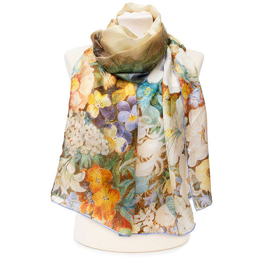 Shakespeare Bee & Blooms Silk Habotai Scarf - Style 1