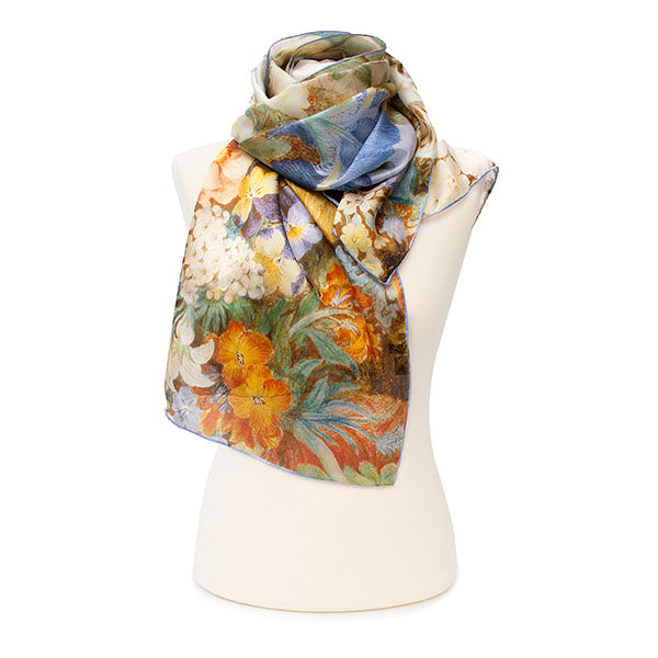 Shakespeare Bee & Blooms Silk Habotai Scarf - Style 2