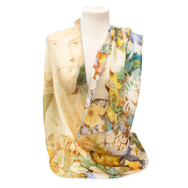 Shakespeare Bee & Blooms Silk Habotai Scarf - Style 3