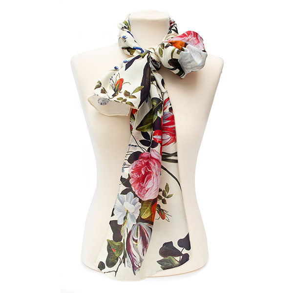 Van Kessel Cream Silk Habotai Scarf