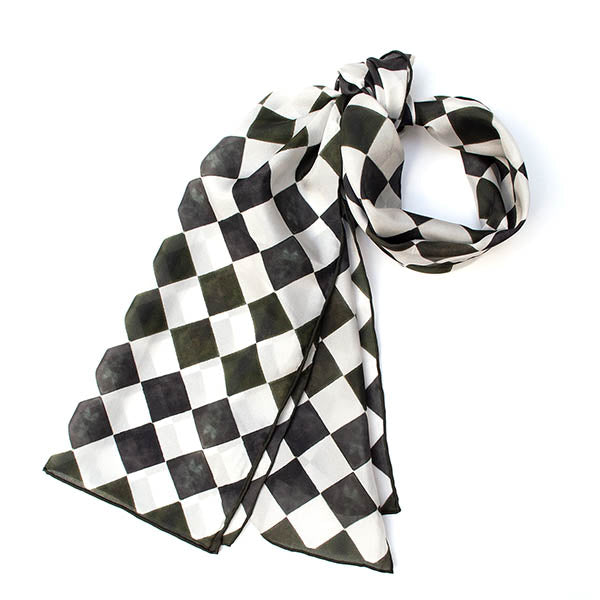 Cathedral Floor Silk Habotai Scarf - Knot