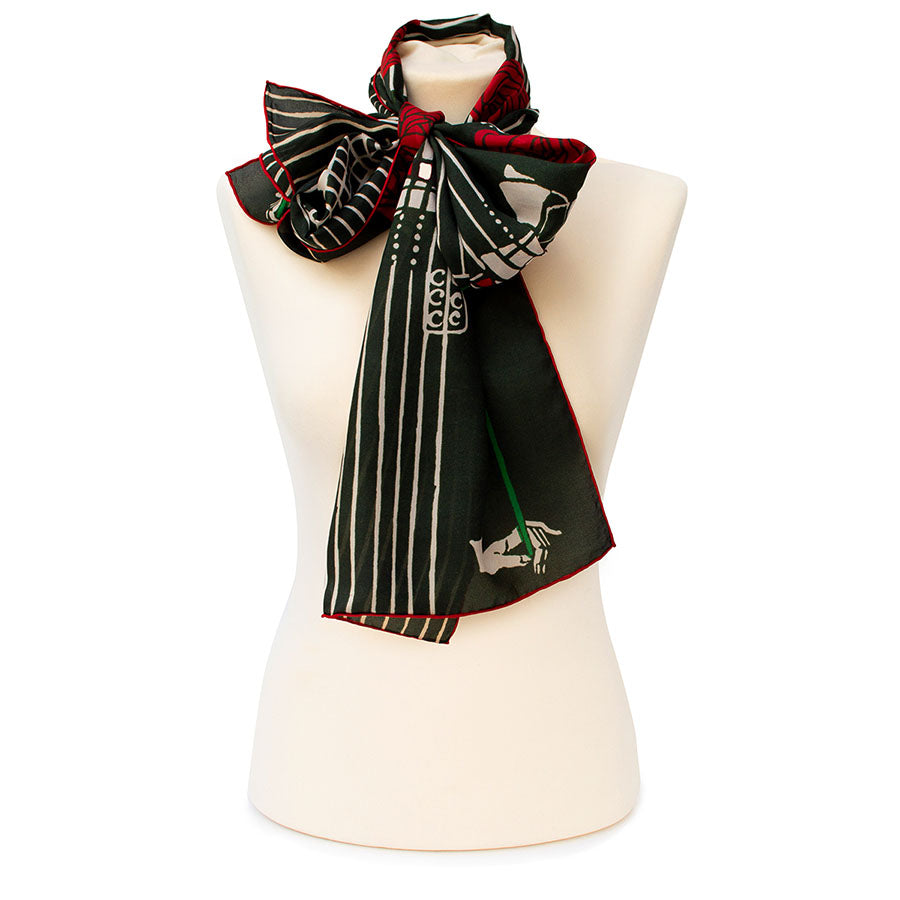 Mackintosh Lady with Rose Habotai Silk Scarf