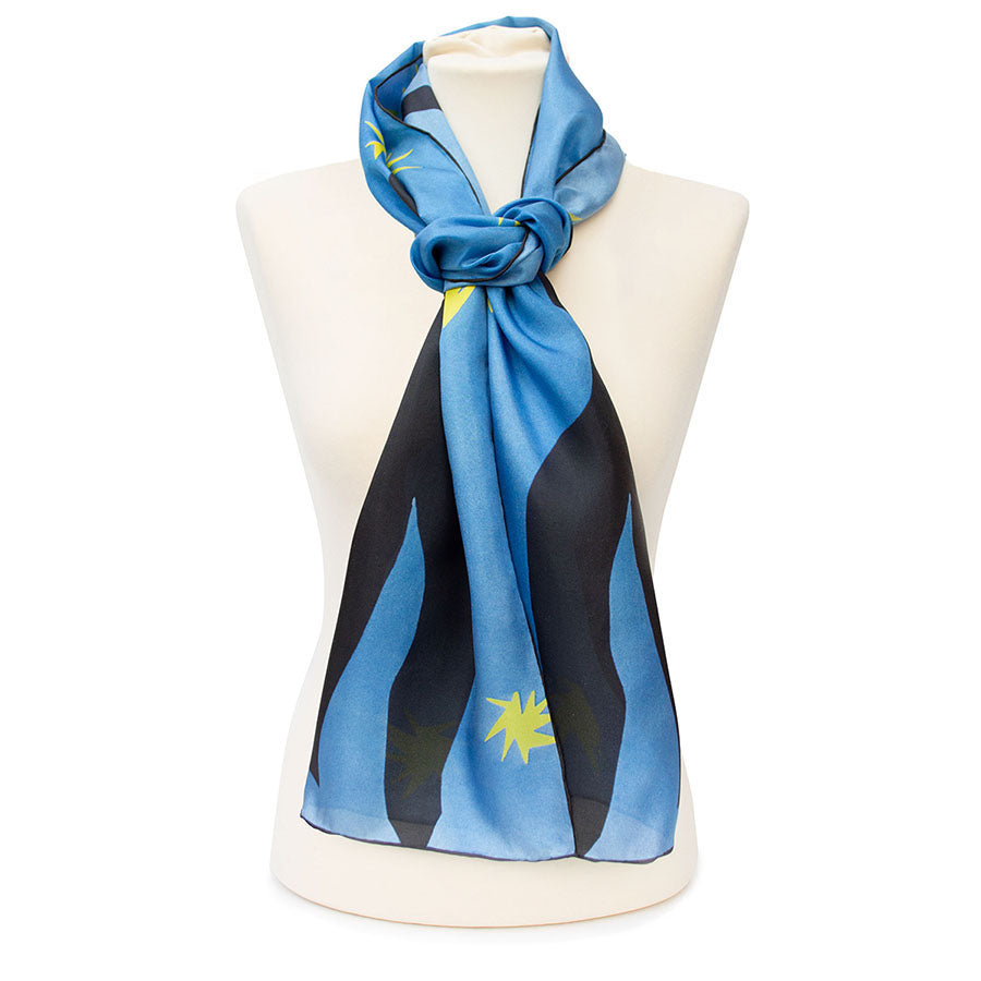 Matisse Blue Dance Silk Habotai Scarf