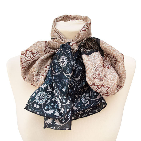 Morris Natural Mix Silk Habotai Scarf - Style 3