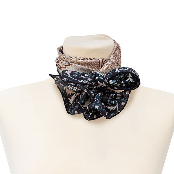 Morris Natural Mix Silk Habotai Scarf - Style 2
