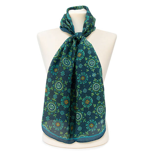 Byzantine Mosaic Silk Habotai Scarf