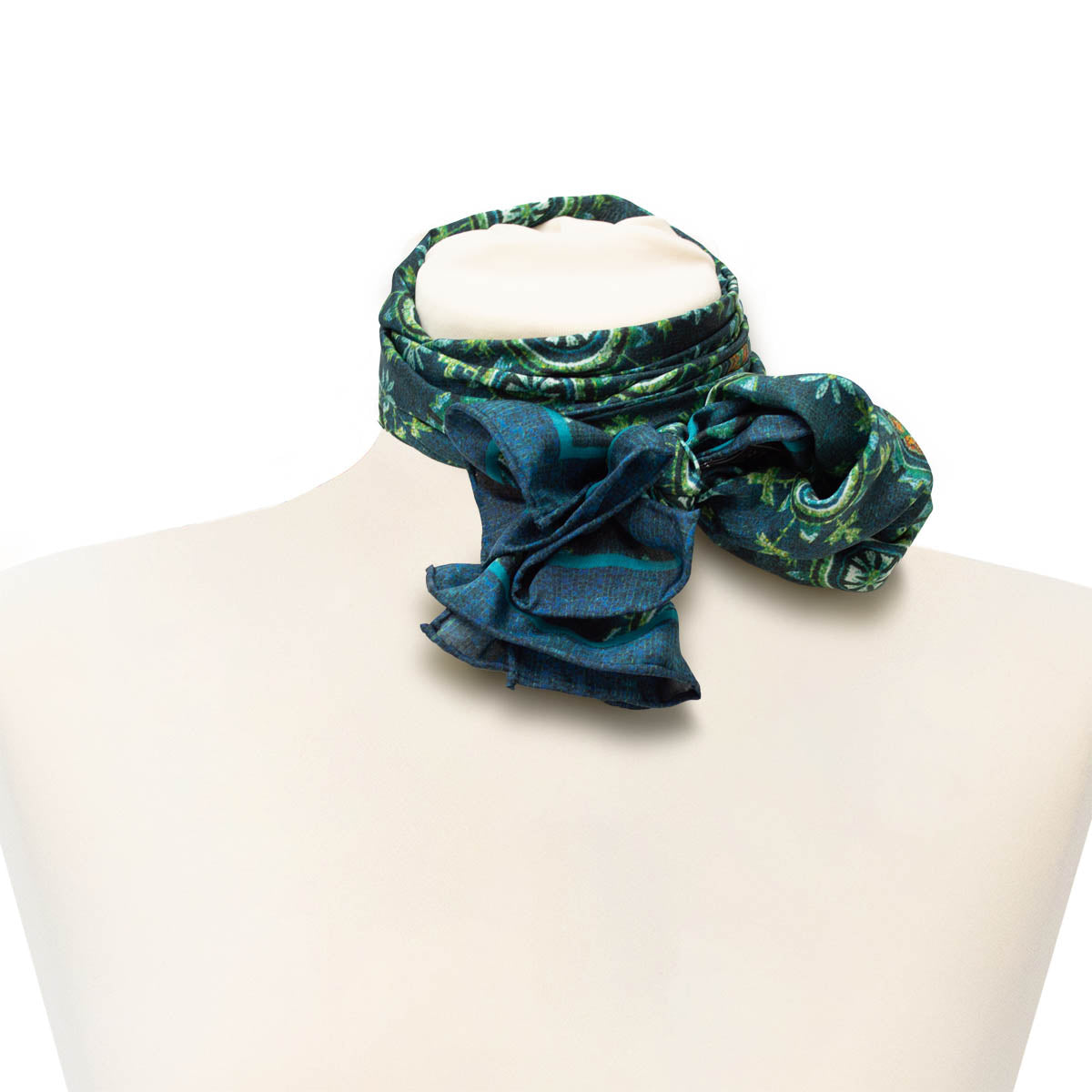 Byzantine Mosaic Silk Habotai Scarf - Style 2
