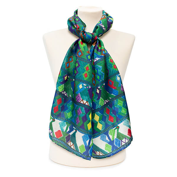 Forest Light Silk Habotai Scarf