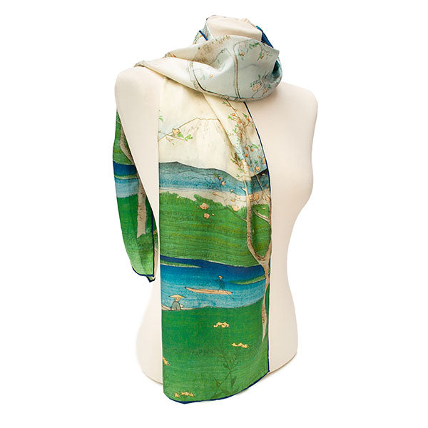 Oriental Riverside Silk Habotai Scarf - Style 2