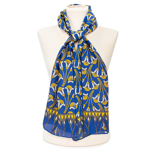 Lotus Flowers Silk Habotai Scarf