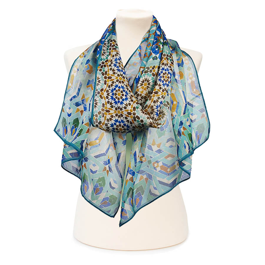 Marrakesh Blue Chiffon Scarf