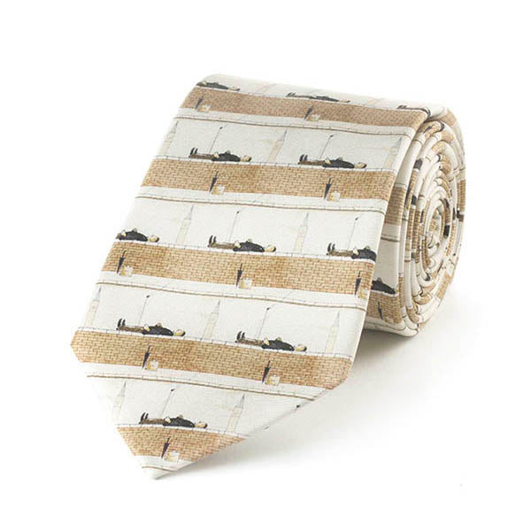 Man Lying on a Wall Silk Tie