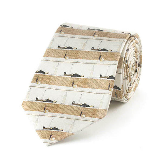 Man Lying on a Wall Silk Tie