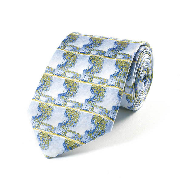 Monet Poplars Silk Tie