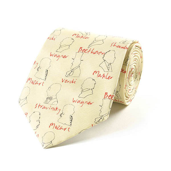 Composers - Cream Silk Tie