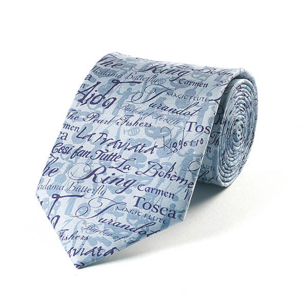 Opera Blue Silk Tie