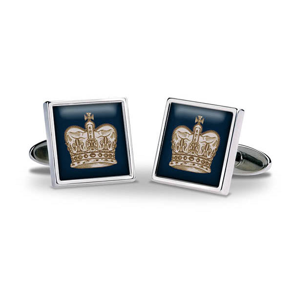 Crown Navy Cuff Links