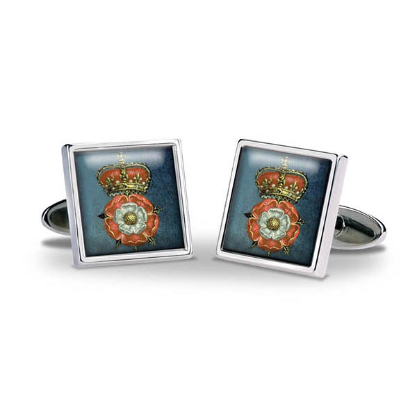 Tudor Rose & Crown Cuff Links