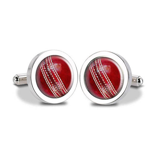 Cricket Ball Cuff Links