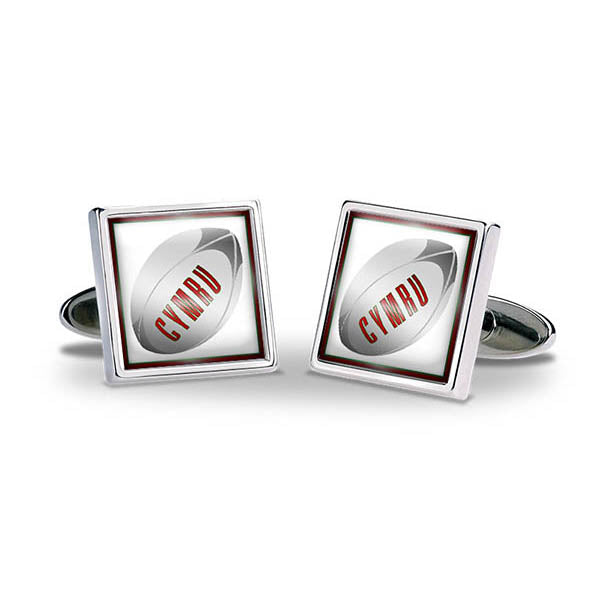 Rugby Ball - Cymru Cuff Links