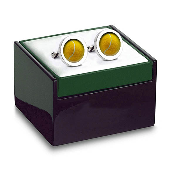 Tennis Ball Cuff Links Boxed