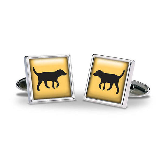 Black Lab Gold Cuff Links