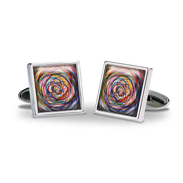 Colour Swirl Cuff Links