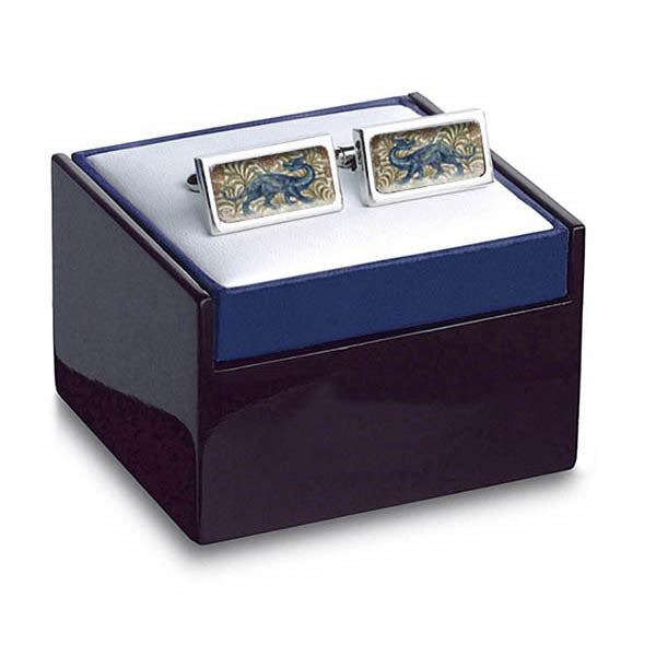 De Morgan Dragon Cuff Links on box
