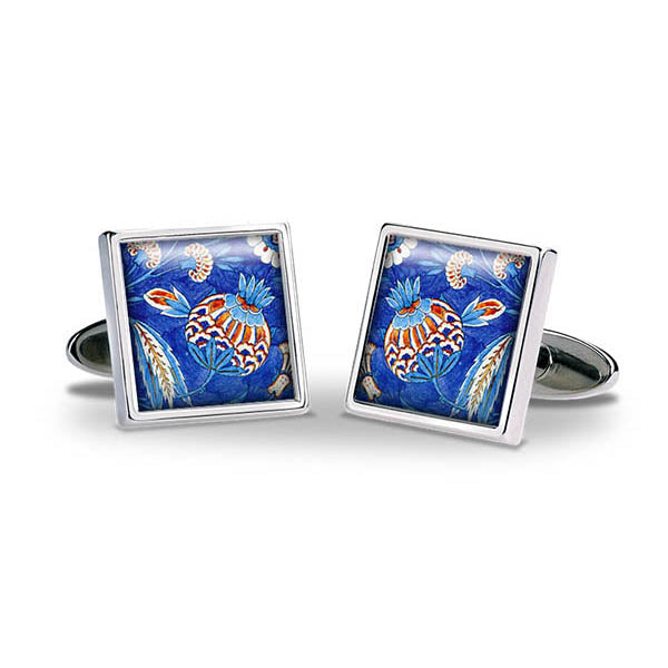 Iznik Flower Blue Cuff Links