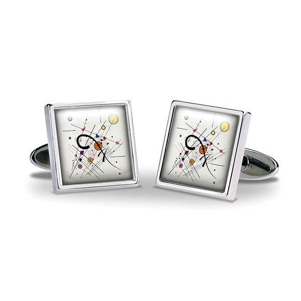 Kandinsky Grey Square Cuff Links