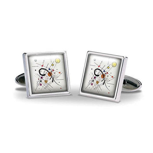 Kandinsky Grey Square Cuff Links