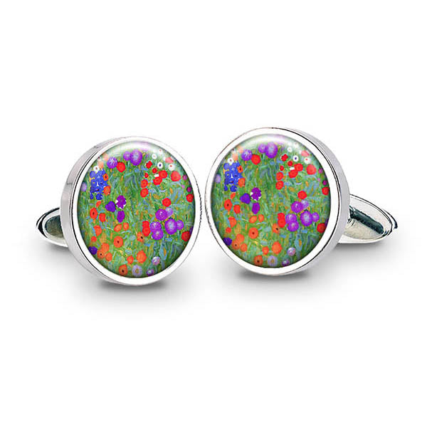 Klimt Flower Garden Cuff Links