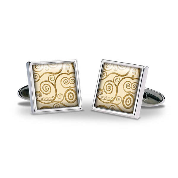 Klimt Tree of Life Gold Cuff Links