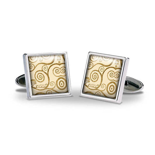 Klimt Tree of Life Gold Cuff Links