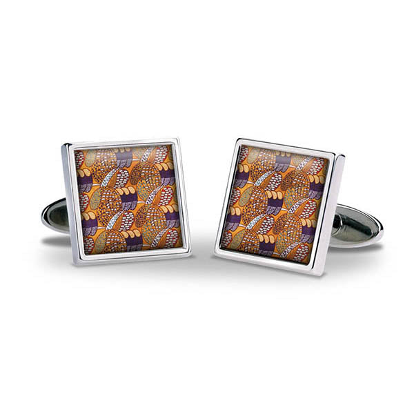 Mackintosh Gold & Purple Cuff Links