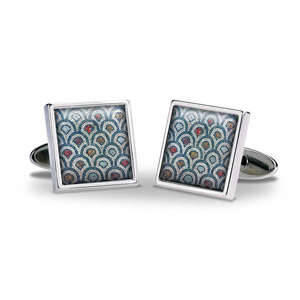 Rhodes Mosaic Cuff Links - boxed