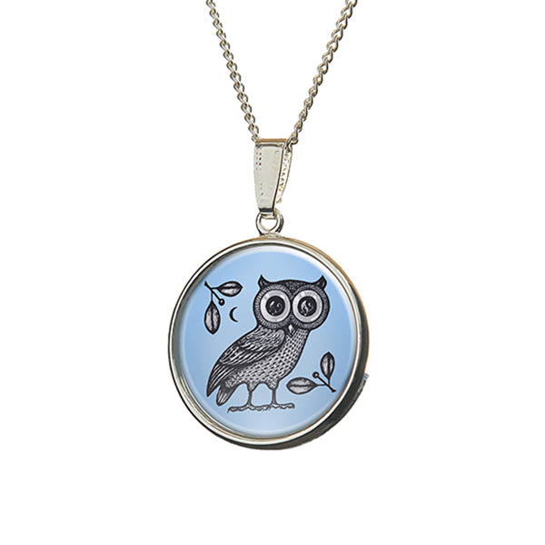Greek Owl Pendant